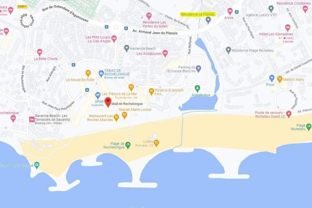 Appartement Le Florid Cap D'Agde, T2 , 4 Pers, 200M Plage, Terrasse Eksteriør billede